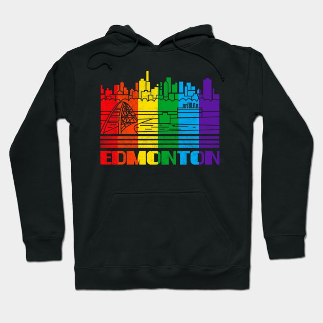 Edmonton Pride Shirt Edmonton LGBT Gift LGBTQ Supporter Tee Pride Month Rainbow Pride Parade Hoodie by NickDezArts